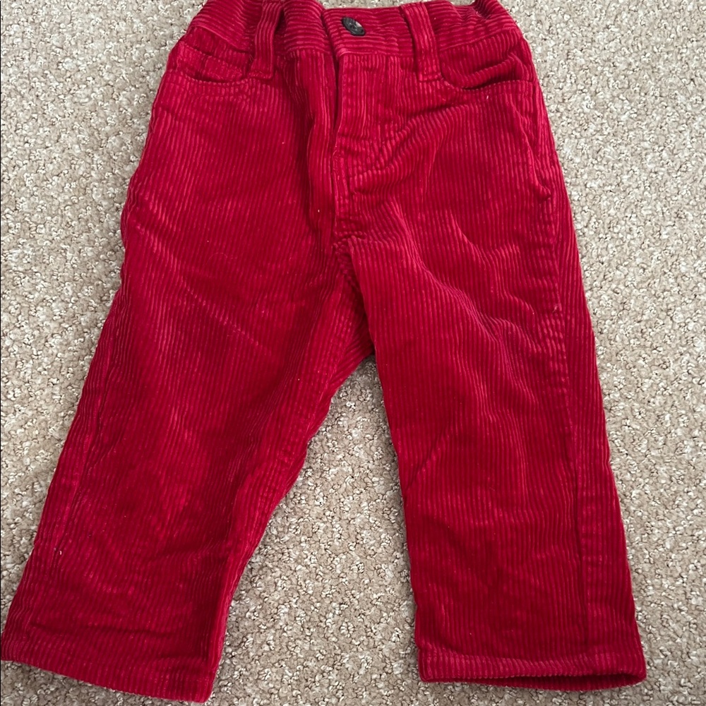 Ralph Lauren Kids Bright Red Corduroy Pants